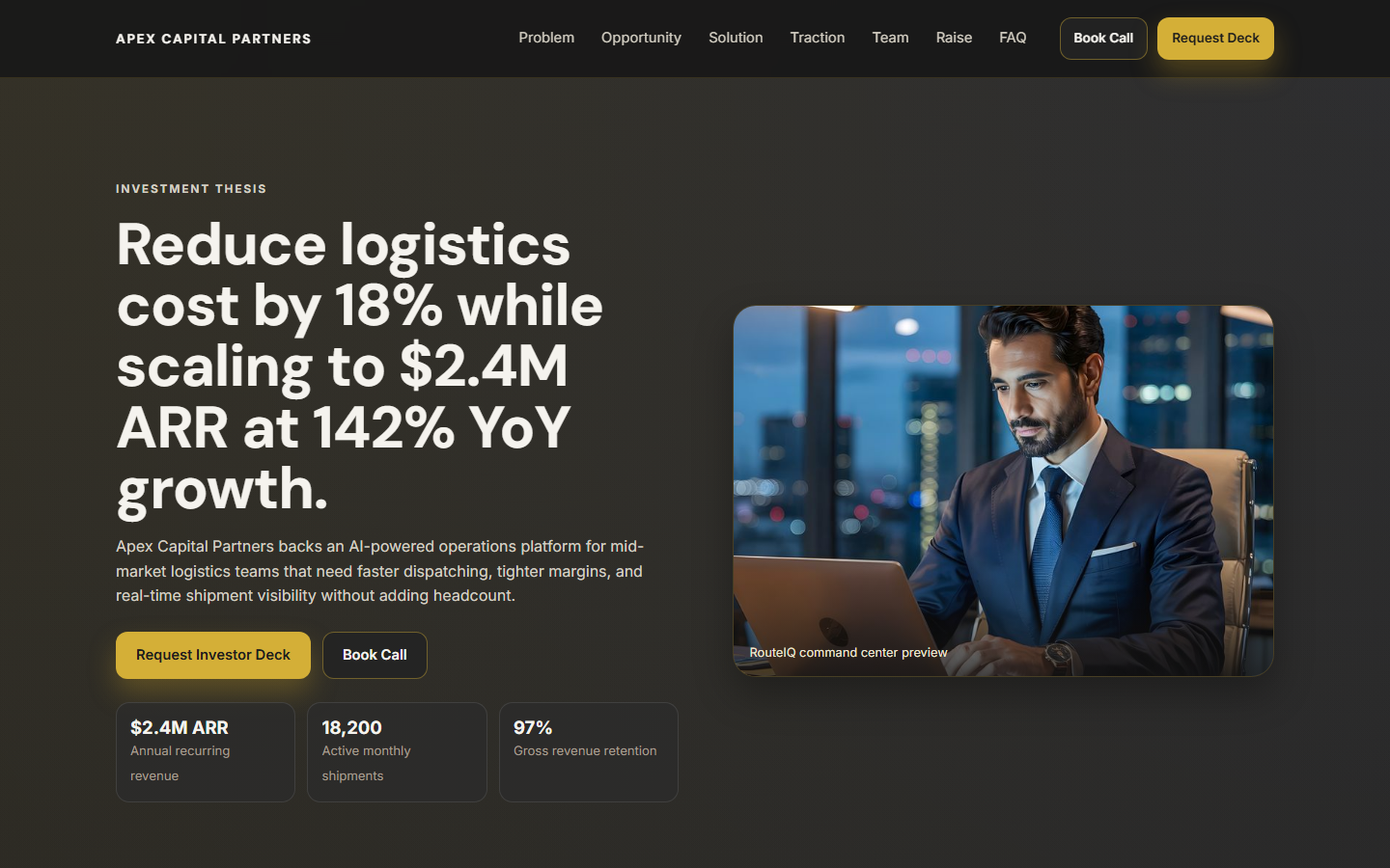 Apex Capital Partners funnel page preview